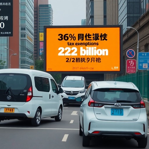 同比增长36%！一季度免征新能源车辆购置税超212亿元