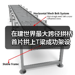 在建世界最大跨径拱桥首片拱上T梁成功架设