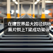 在建世界最大跨径拱桥首片拱上T梁成功架设