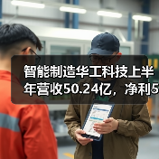 智能制造华工科技上半年营收50.24亿，净利5.82亿