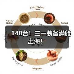 140台!三一装备满舱出海! 140台!三一装备满舱出海!