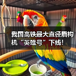 我国高铁最大直径盾构机“英雄号”下线! 我国高铁最大直径盾构机“英雄号”下线!
