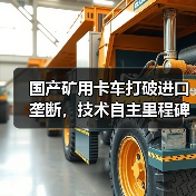 国产矿用卡车打破进口垄断，技术自主里程碑