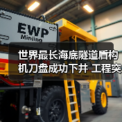 世界最长海底隧道盾构机刀盘成功下井 工程突破再进一步