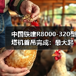 中国铁建R8000-320型塔机首吊完成:最大起重量320吨 中国铁建R8000-320型塔机首吊完成:最大起重量320吨