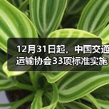 12月31日起,中国交通运输协会33项标准实施 12月31日起,中国交通运输协会33项标准实施